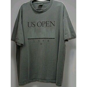 VTG 1998 US Open Flushing Meadows T-Shirt XL Single Stitch Anvil USA Made Green